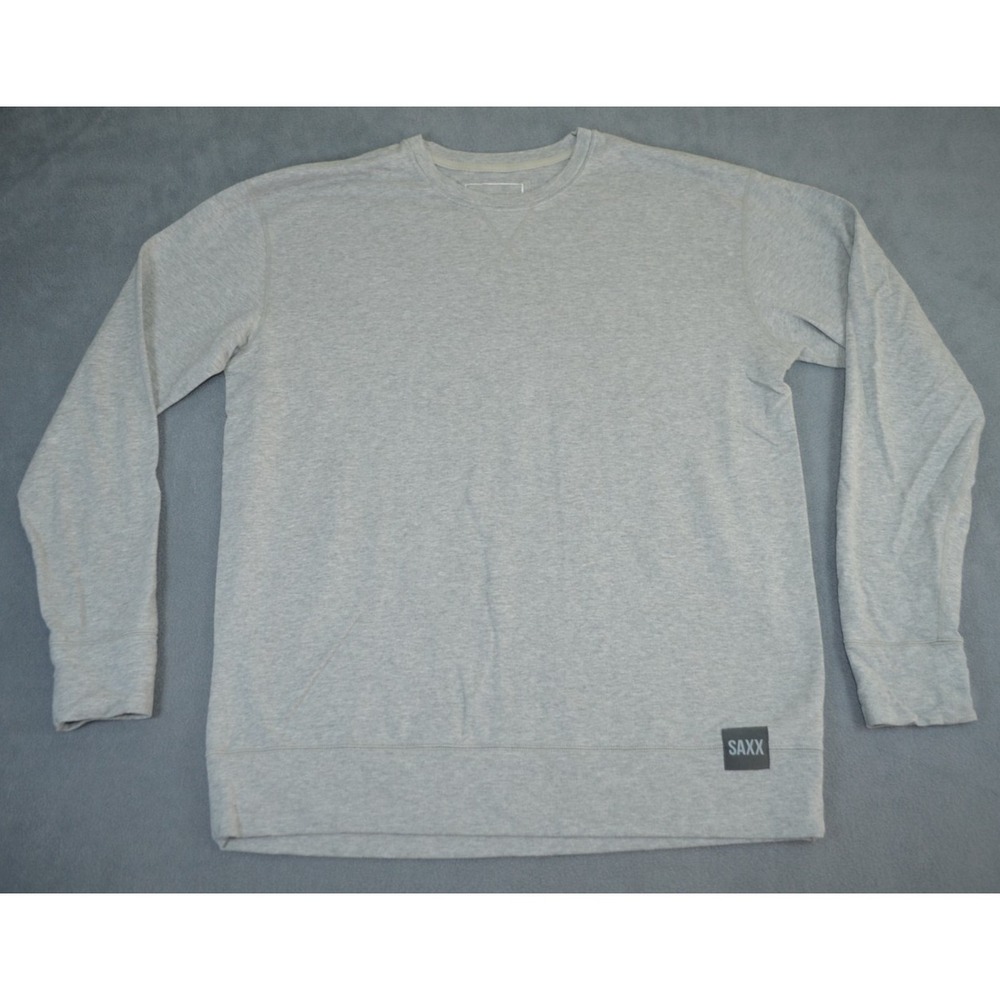 Saxx Sweatshirt Mens M Gray 3six Five Crew Neck Pullover Buttery Soft
